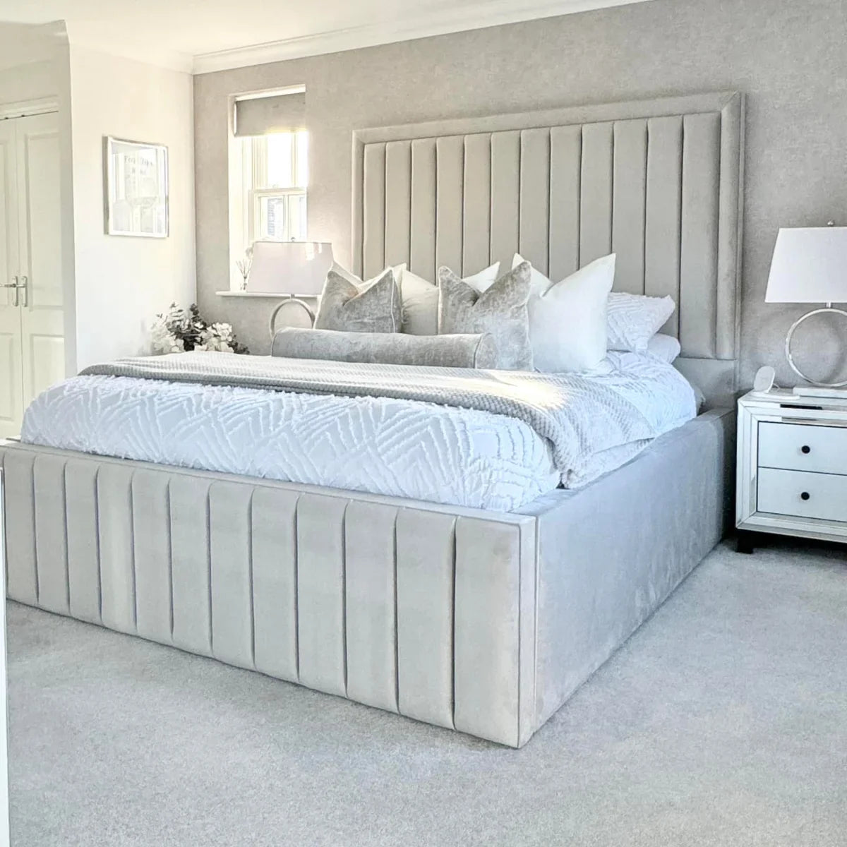 Cavendish Bedframe Full Setup Corner Side View