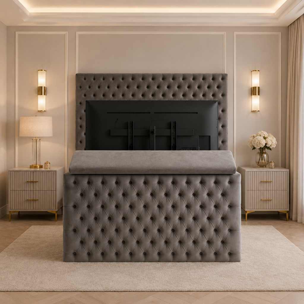 Portland TV Bed | Fits 27"–43" TVs | Free Assembly Included