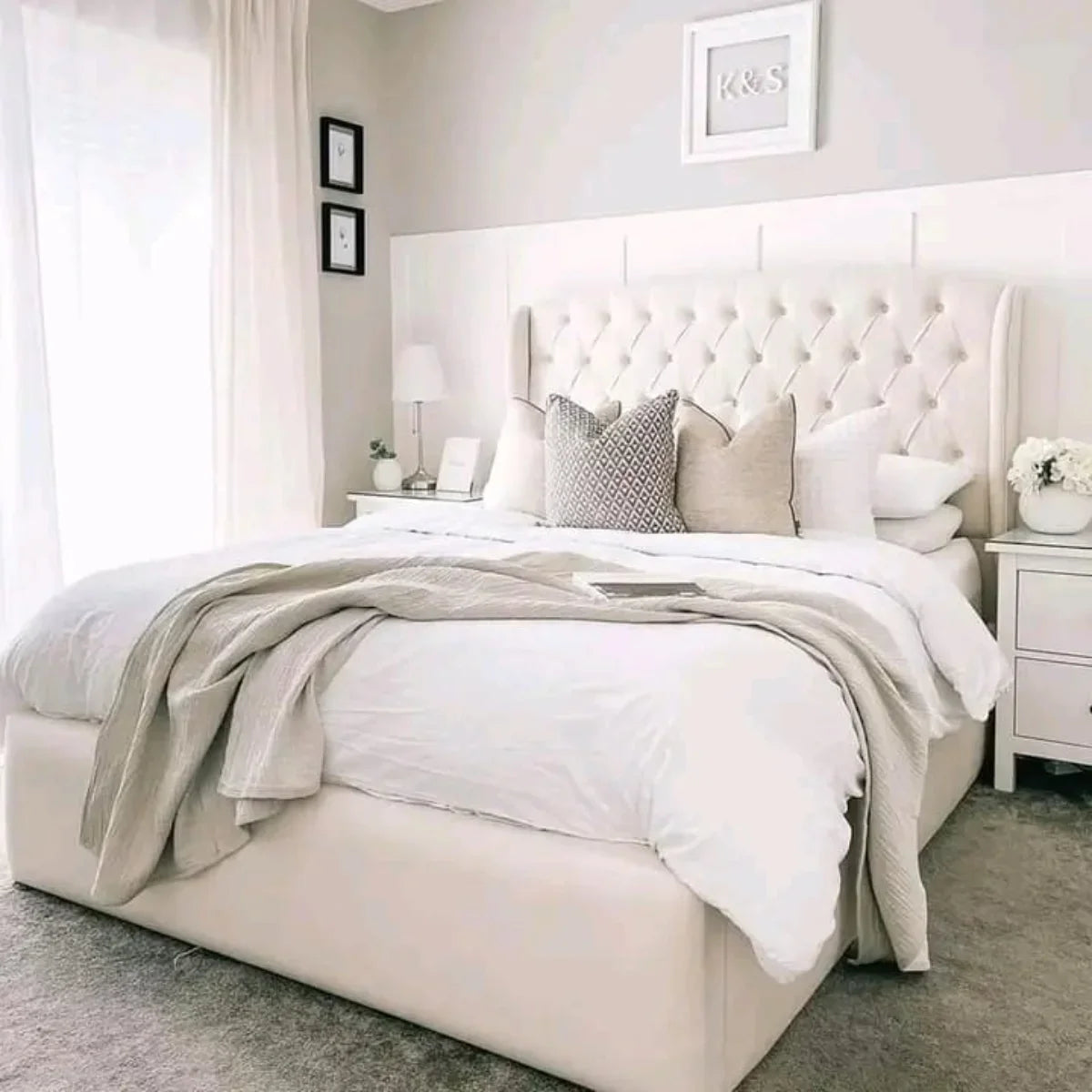 Cotswold Bedframe Full Setup Side Corner View