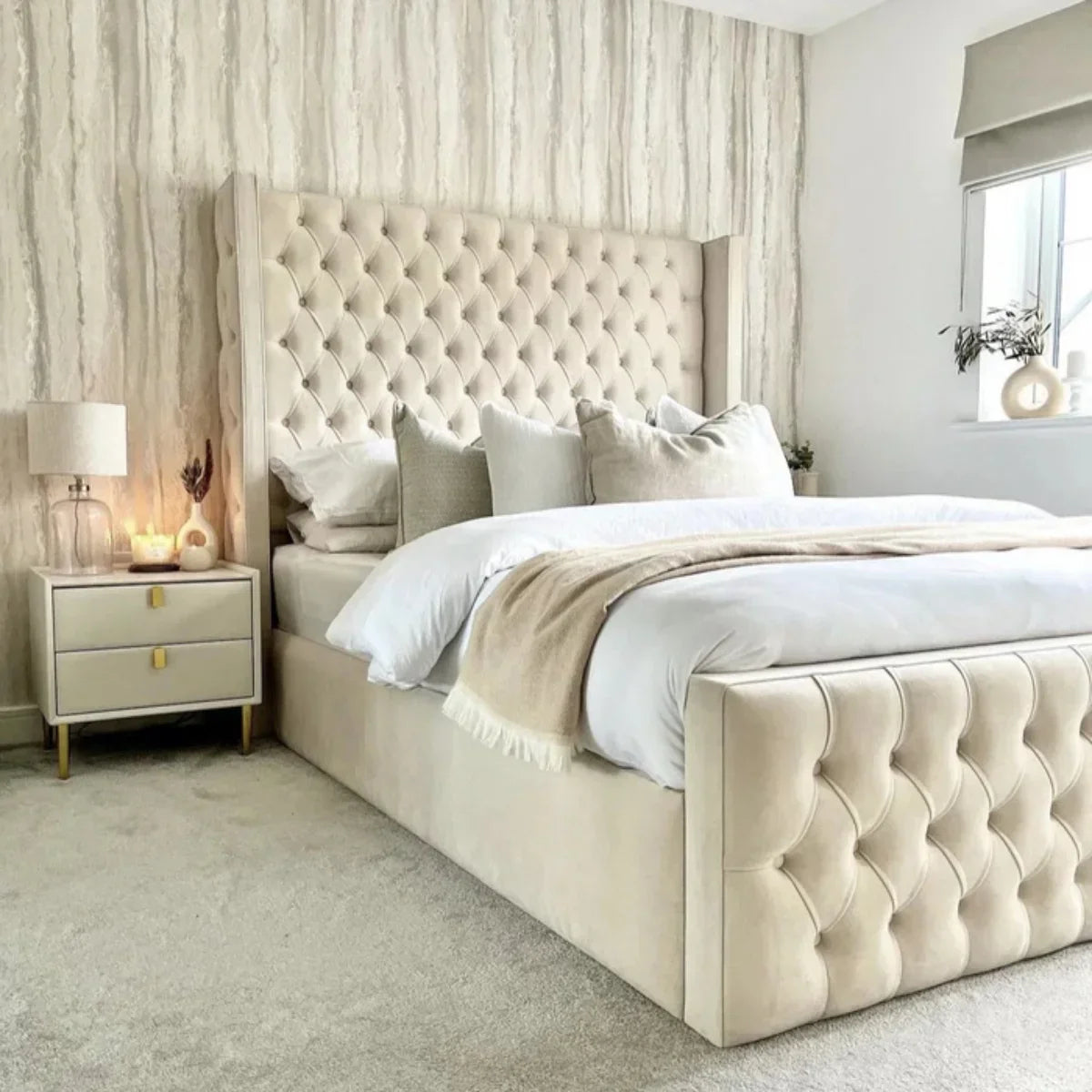Crestwood Bedframe Full Setup Side View