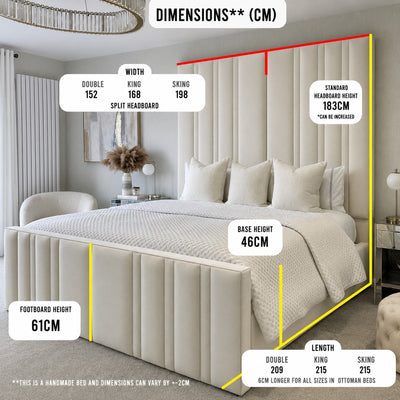 Devonshire Luxury Tall Headboard Bed