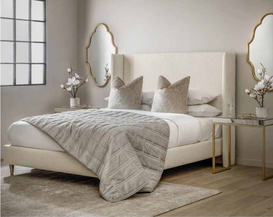 Fairfax Wingback Upholstered Bed