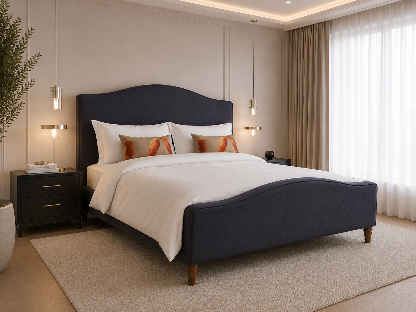 Zena Curved Bed