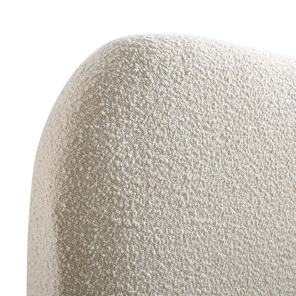 Kanso Curved Headboard Boucle Ottoman Storage Bed