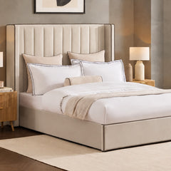 Luciano Piped Winged Bed
